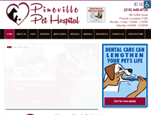 Tablet Screenshot of pinevillepethospital.com